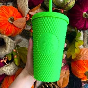 🍃🎃Starbucks Fall 2021 Neon Green Studded Tumbler